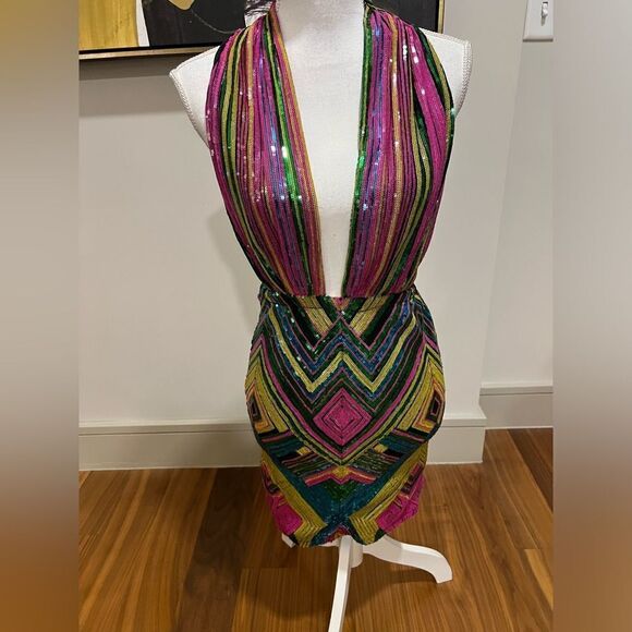 Fashion Nova All Types sequin dress Size S NWT - Picture 1 of 14